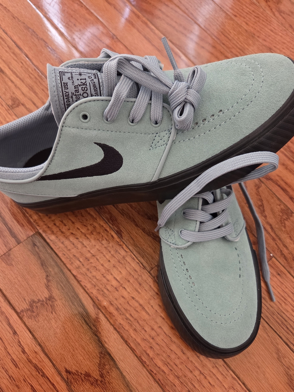 Nike SB Zoom Janosky  Mint Green Suede Skate Shoe - Youth